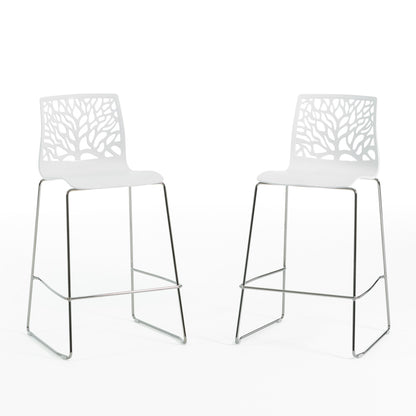 Sgabelli Flora, colore bianco