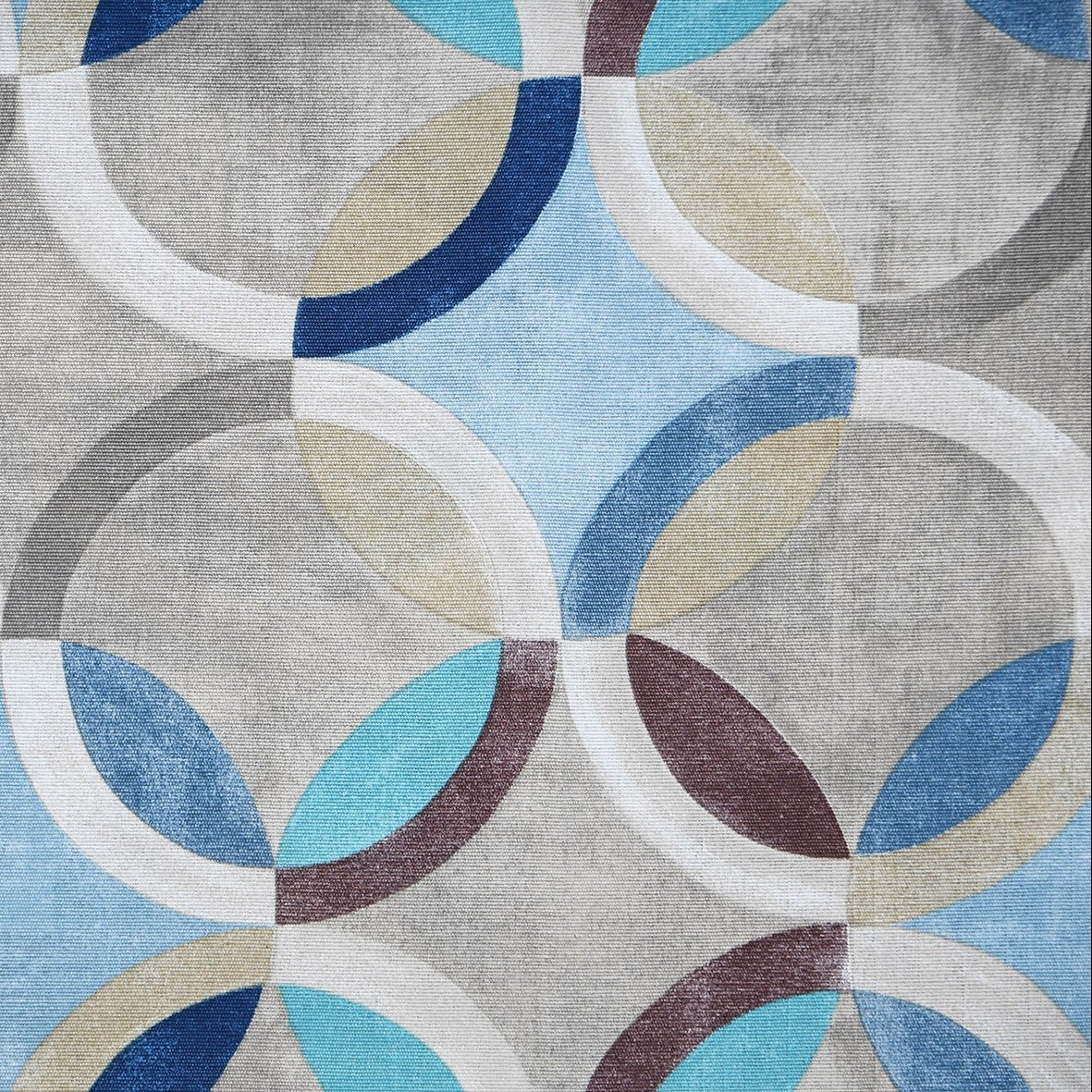 Tovaglia Policotone, dimensione 140x300 cm, fantasia cerchi blu