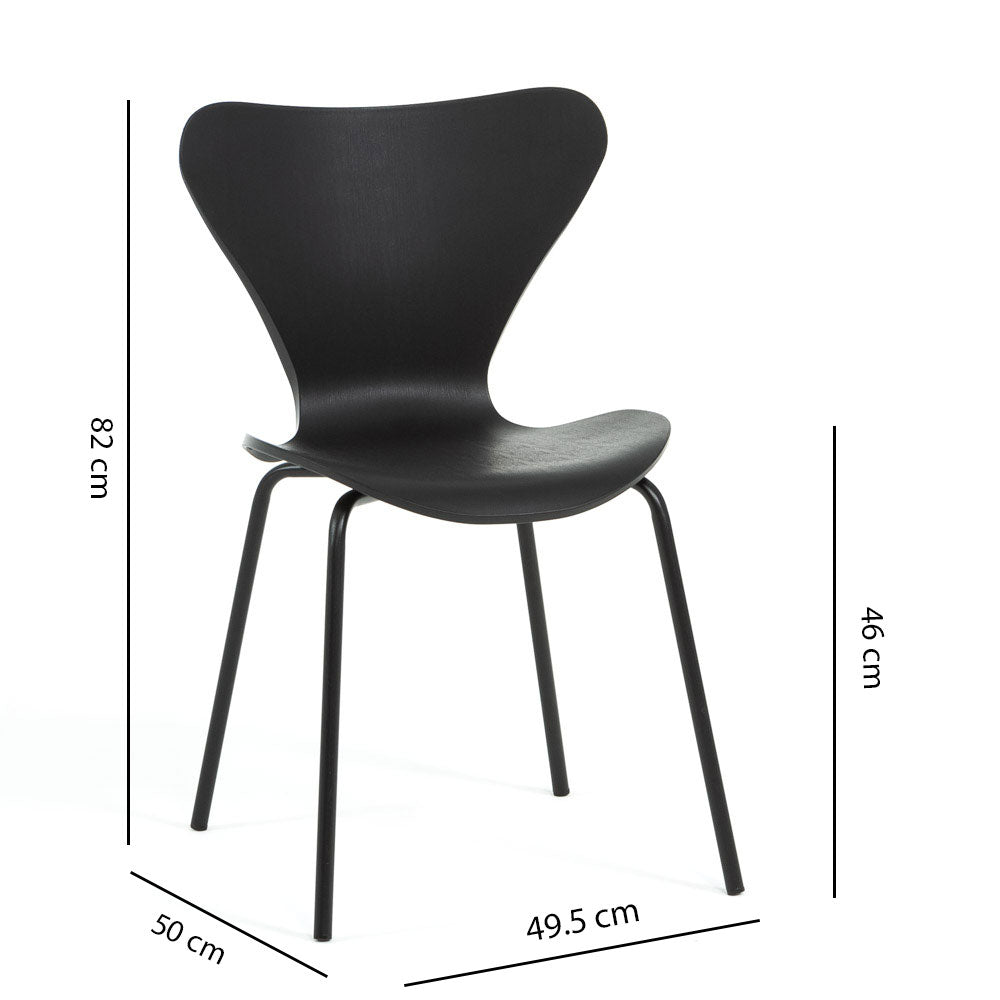 Nina – sedia in polipropilene con finitura effetto legno
