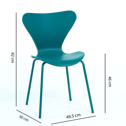 Nina – sedia in polipropilene con finitura effetto legno