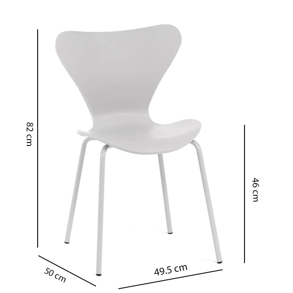 Nina – sedia in polipropilene con finitura effetto legno