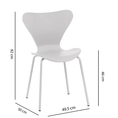 Nina – sedia in polipropilene con finitura effetto legno