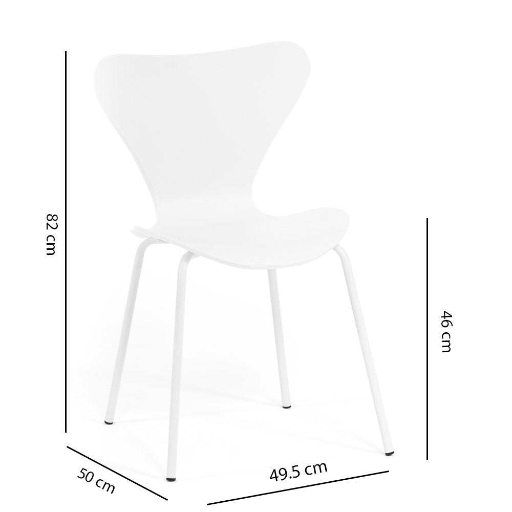 Nina – sedia in polipropilene con finitura effetto legno