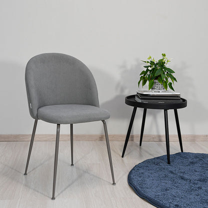 Sara – sedia in velluto a costine con gambe in metallo
