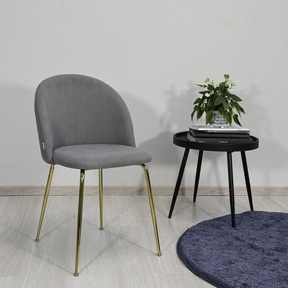 Sara – sedia in velluto a costine con gambe in metallo