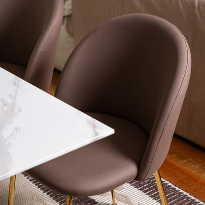 Sara – sedia in ecopelle con gambe in metallo
