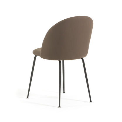 Sara – sedia in ecopelle con gambe in metallo