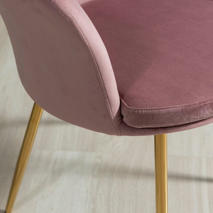 Shelly – Poltroncina design petali in velluto con gambe in metallo