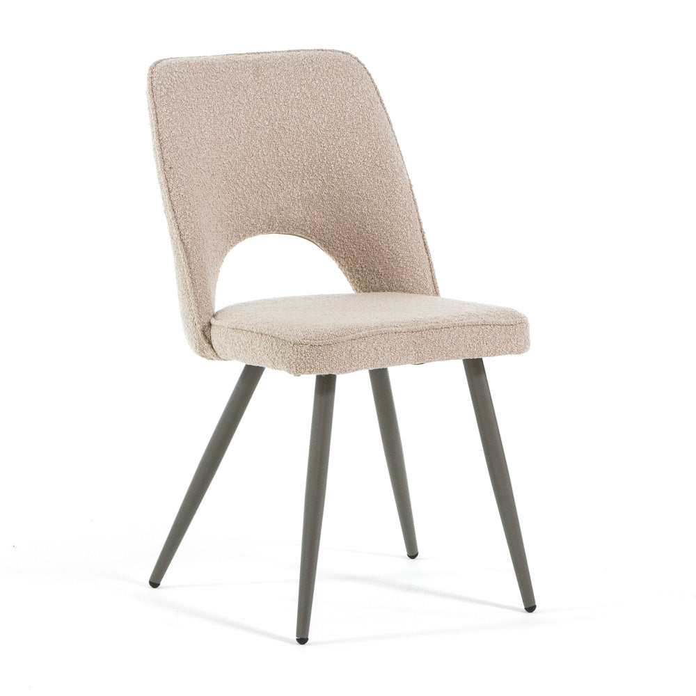 Damiano & Ketty tavolo rotondo ø110 cm con 4 sedie bouclé