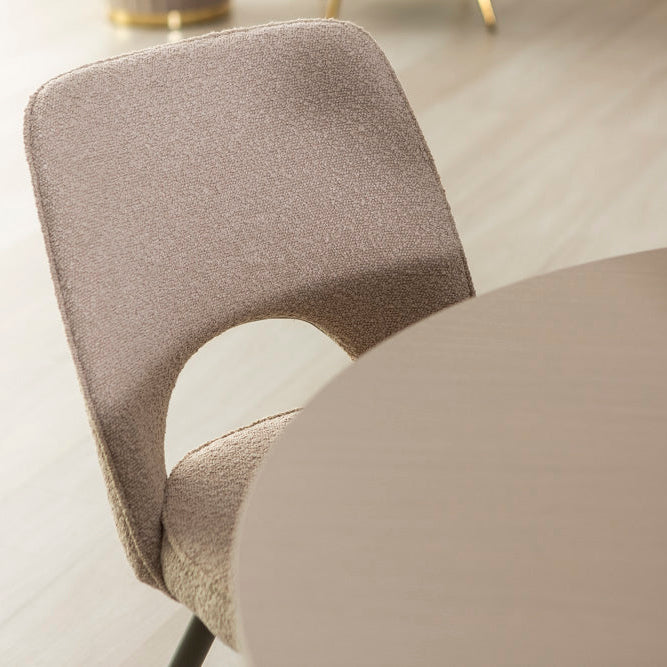 Damiano & Ketty tavolo rotondo ø110 cm con 4 sedie bouclé