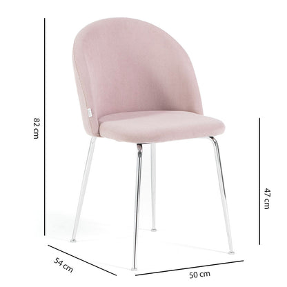 Sara – sedia in velluto a costine con gambe in metallo