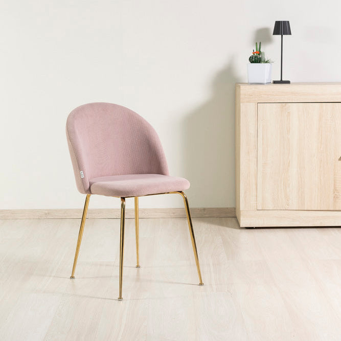 Sara – sedia in velluto a costine con gambe in metallo