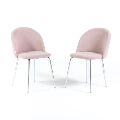 Sara – sedia in velluto a costine con gambe in metallo