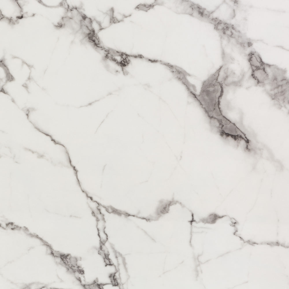 Morgan – tavolo in vetro effetto marmo e gambe metallo