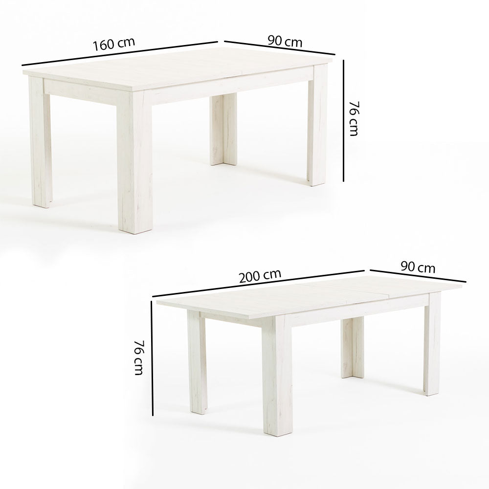 Oscar – tavolo allungabile in legno melaminico