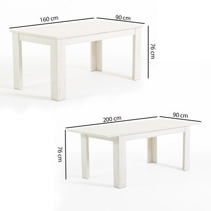 Oscar – tavolo allungabile in legno melaminico