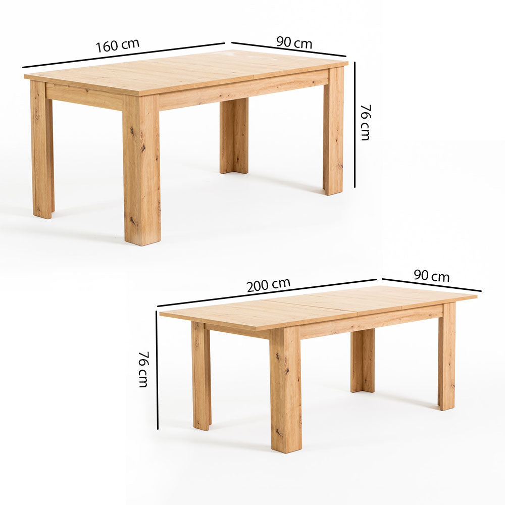 Oscar – tavolo allungabile in legno melaminico