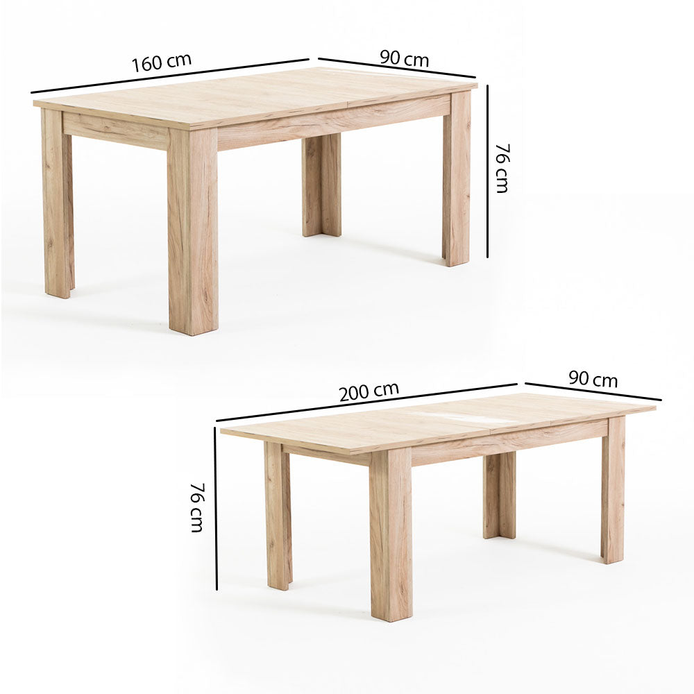 Oscar – tavolo allungabile in legno melaminico