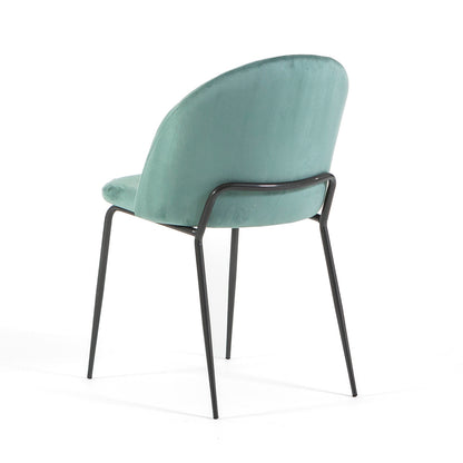 Sonia – sedia in velluto con schienale interno trapuntato