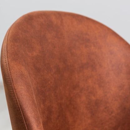 Sara – sedia in ecopelle con gambe in metallo