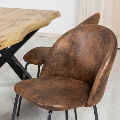 Sara – sedia in ecopelle con gambe in metallo