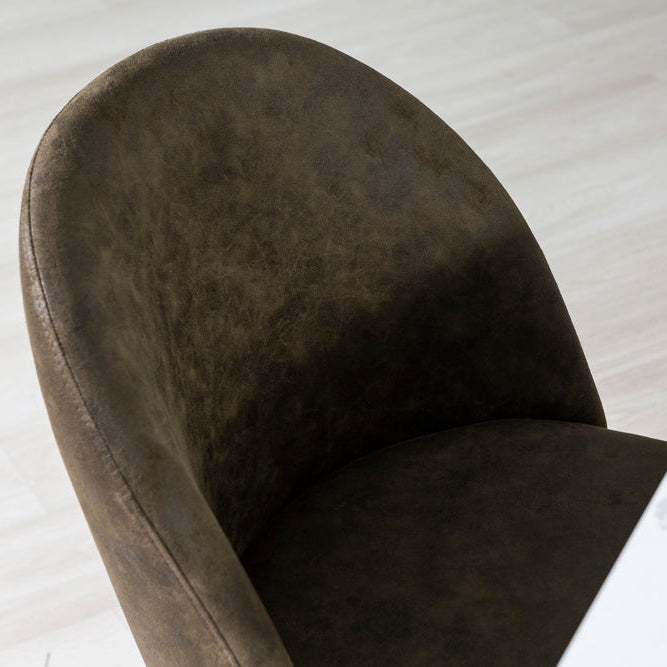 Sara – sedia in ecopelle con gambe in metallo