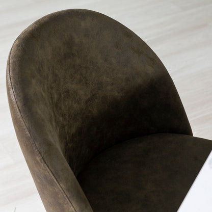 Sara – sedia in ecopelle con gambe in metallo