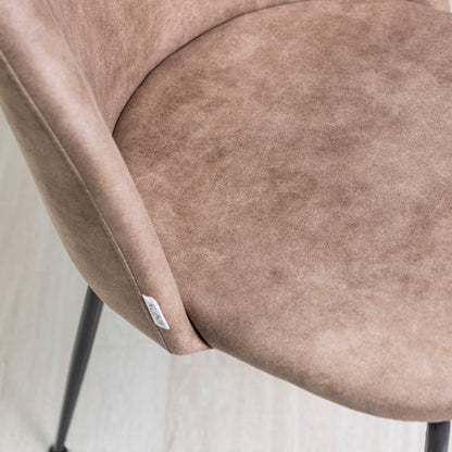 Sara – sedia in ecopelle con gambe in metallo
