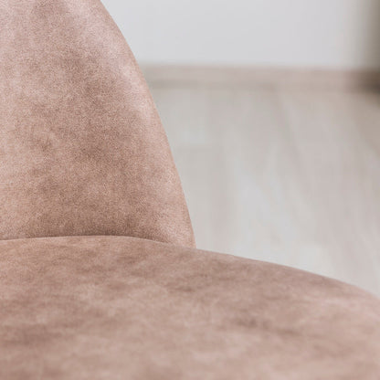 Sara – sedia in ecopelle con gambe in metallo