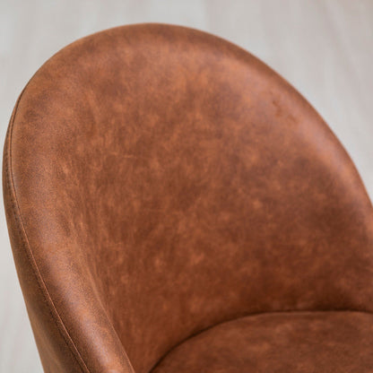 Sara – sedia in ecopelle con gambe in metallo