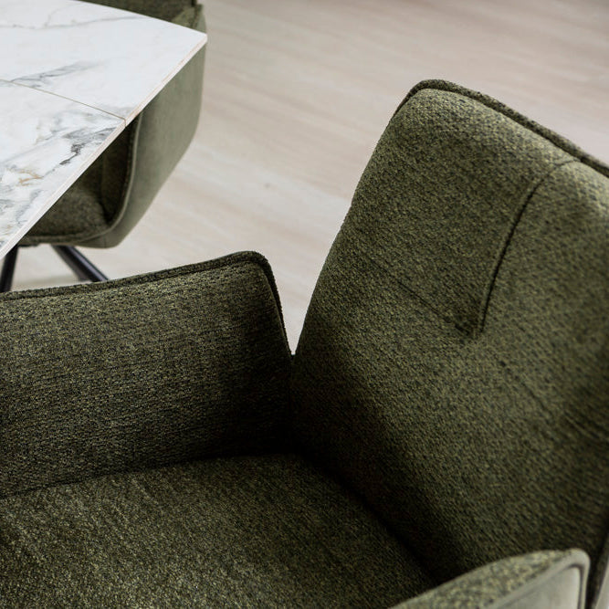 Evelyn – Poltroncina in doppio tessuto con gambe in metallo