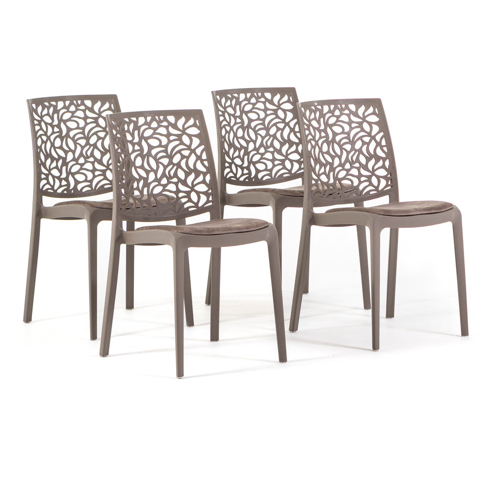 Sedia Anna soft, colore tortora, colore tortora