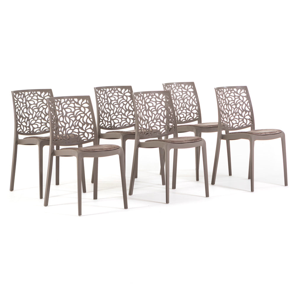 Sedia Anna soft, colore tortora, colore tortora