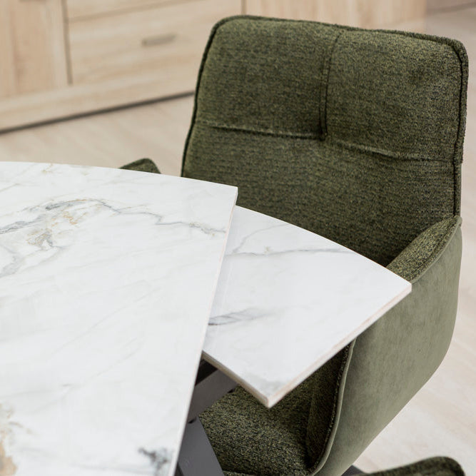 Ricky – tavolo allungabile in ceramica effetto marmo