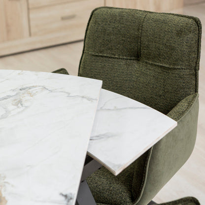 Ricky – tavolo allungabile in ceramica effetto marmo