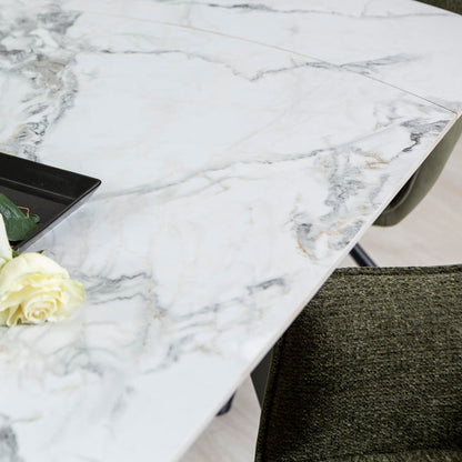 Ricky – tavolo allungabile in ceramica effetto marmo