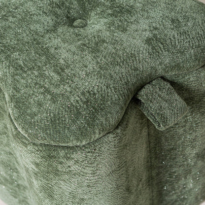 Lucky – pouf in velluto con micro glitter e maniglia laterale