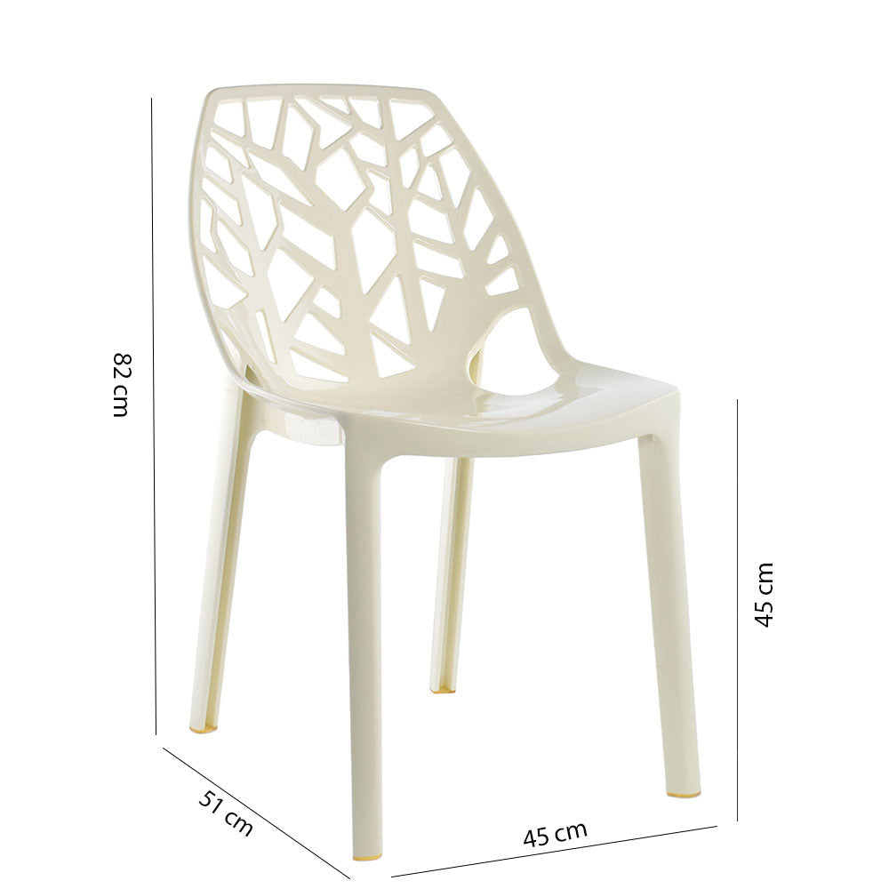 Zelda – sedia in policarbonato impilabile dal design moderno
