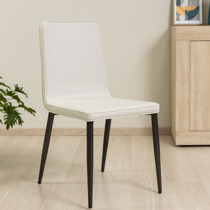 Mina – sedia imbottita in tessuto con struttura in legno