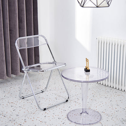 Miro – tavolino in policarbonato trasparente con design tulip