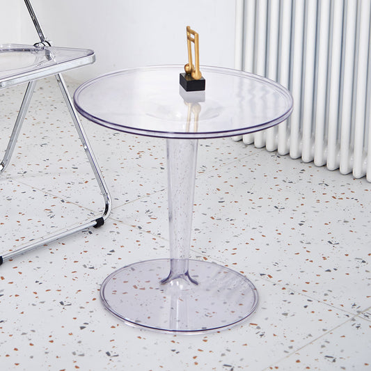 Miro – tavolino in policarbonato trasparente con design tulip