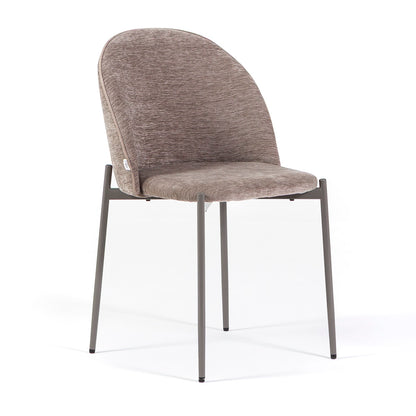 Silvia – sedia soft-touch con bordo a contrasto e gambe in metallo