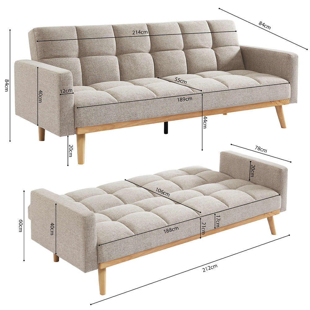 Urban – divano letto trasformabile con materasso in schiuma