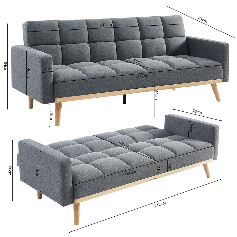 Urban – divano letto trasformabile con materasso in schiuma