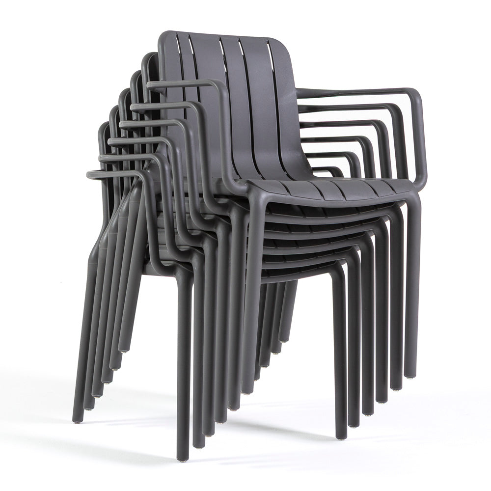 Zeno & Ginny set pranzo da balcone con tavolo 80x80 e 4 sedie