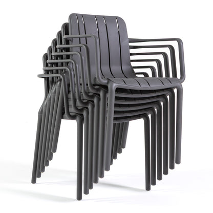 Zeno & Ginny set pranzo da balcone con tavolo 80x80 e 4 sedie