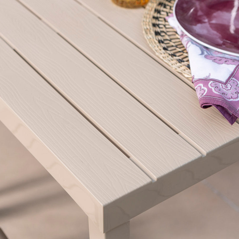Zeno & Ginny set pranzo da giardino 6 posti con tavolo effetto legno