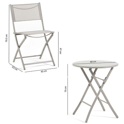Nemo + Lilia set pieghevole da esterno con tavolo e 2 sedie