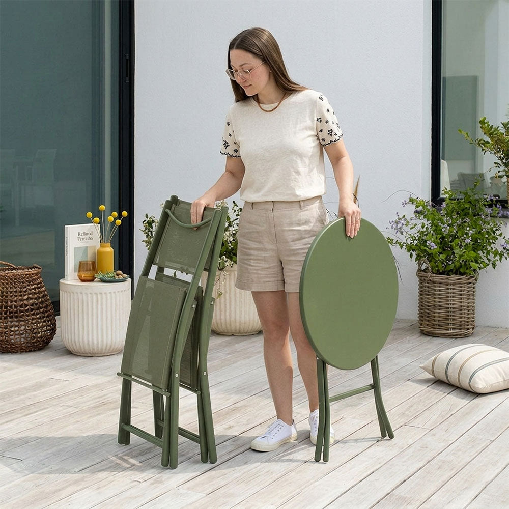 Nemo + Lilia set pieghevole da esterno con tavolo e 2 sedie