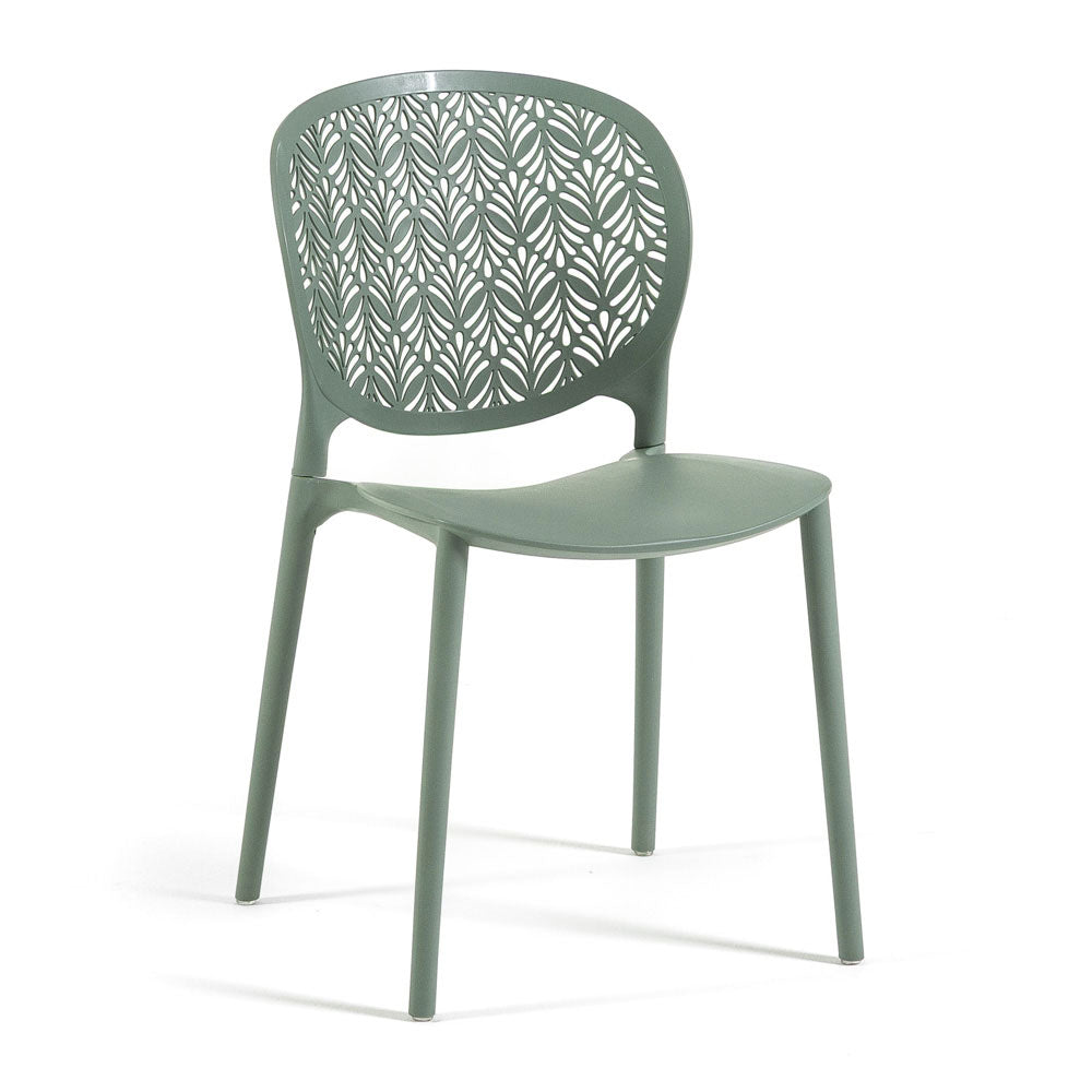 Lulù – sedia da esterno in polipropilene dal design decorativo